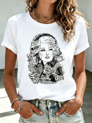 Women's Rip Dolly Parton Printed T-shirt