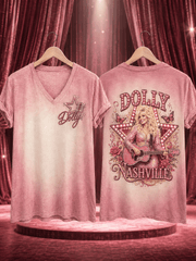 Women's Printed T‐shirt, Tribute to Country Music Legend Dolly Parton