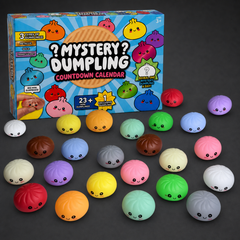 2026 Mystery Dumpling Squishy Blind Box Countdown Calendar, 24 Kawaii Surprise Fidget Toys