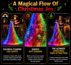 🎅 Santa’s Magical Sweet Treat | Solar Powered Flowing LED Christmas Garden Decoration