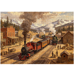 Trains of the Gold Rush Jigsaw Puzzle 1000 Pieces
