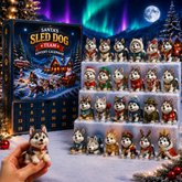 🎄🐕Christmas Gift For Kids – 24 Days Sled Dog Surprise Calendar With Cute Arctic Puppy Collection