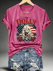 Women's Vintage Country Music Tribute Parton Tour T-Shirt