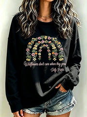 Women's Wildflowers Don'T Care Where They Grow — Dolly Parton Print T-Shirt