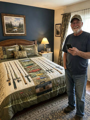 Fishing 3-Piece Quilted Bedding Set