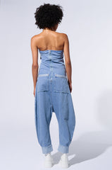 KAI DENIM DROP CROTCH JUMPSUIT