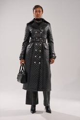 MADISON AVE QUILTED TRENCH