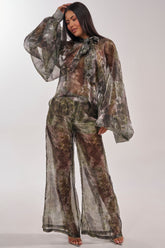 MYSTIQUE FLORAL CHIFFON PANT