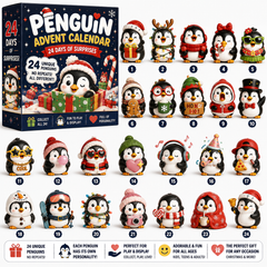 🐧 24 Days of Penguin Surprises Advent Calendar – 24 Unique Penguins, 3 Fun Editions