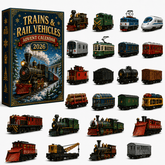 ⏰Christmas Early Bird 50% OFF-🎄🚂Trains & Rail Vehicles Advent Calendar 2026 – 24 Railway Surprises