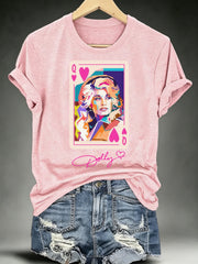 Women's Queen of Hearts Shirt Country Music Graphic Print T-Shirt