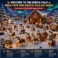🎄🐕Christmas Gift For Kids – 24 Days Sled Dog Surprise Calendar With Cute Arctic Puppy Collection