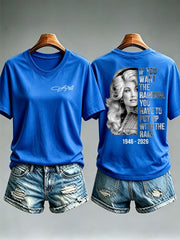 Women's Vintage Signature Graphic Memorial Print T-Shirt
