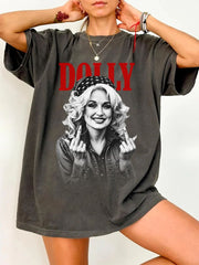 Women's Rip Dolly Parton Print T-Shirt