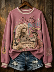 Women's Vintage-Style Country Music Singer Commemorative Graphic Top