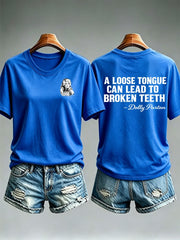 Women's Vintage Signature Graphic Memorial Print T-Shirt