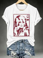 Women's Queen of Hearts Shirt Country Music Graphic Tee