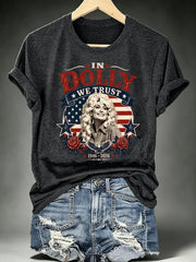 Women's Vintage Country Music Tribute Parton Tour T-Shirt