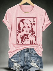Women's Queen of Hearts Shirt Country Music Graphic Tee