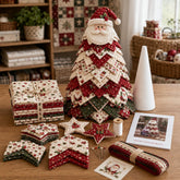 ✅ 🔥 LAST DAY 50% OFF 🎄 DIY Quilted Santa Christmas Tree Kit – Create a Cozy Handmade Holiday Decoration