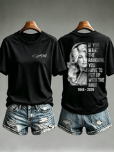 Women's Vintage Signature Graphic Memorial Print T-Shirt