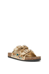 AZALEA WANG BAYLEAVES GOLD EMBELLISHED SANDAL