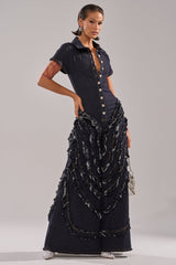 INTO THE NIGHT DENIM JUMPSUIT