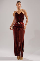FLASHING LIGHTS VELVET TROUSER