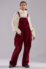 IT'S GIVING VINTAGE VELVET DENIM OVERALLS
