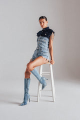 COOL IT COWBOY DENIM ROMPER