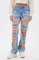 DISTRESSED LIFE DENIM PANT