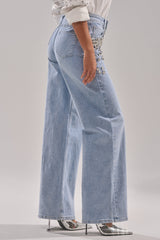 ITS THAT TIME EMBELLISHED RELAXED DENIM
