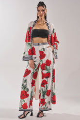 BELLADONNA PRINT PALAZZO PANTS IN WHITE MULTI
