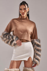 PAWS OFF FUR CUFF SWEATER