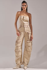 JESSICA DENIM CARGO JUMPSUIT