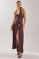 PERFECT RUCHED MAXI SKIRT