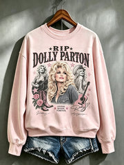 Women's Casual Printed Long-Sleeve Sweatshirt