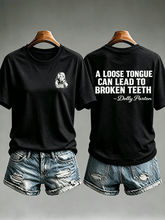 Women's Vintage Signature Graphic Memorial Print T-Shirt