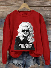 Women's Casual Printed Long-Sleeve Sweatshirt