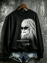 Women's Casual Printed Long-Sleeve Sweatshirt