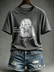 Women's Rip Dolly Parton Print T-Shirt