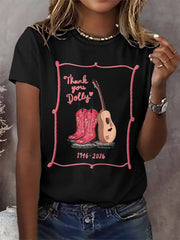 Retro Thank You Dolly Print T-Shirt