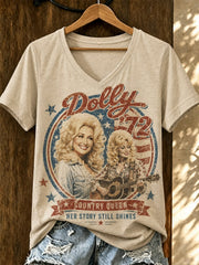 Women's Dolly Parton Tribute Print T‐Shirt