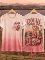 Women's Printed T‐shirt, Tribute to Country Music Legend Dolly Parton