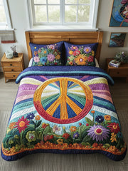 Tie Dye Dreams 3-PieceQuilted Bedding Set