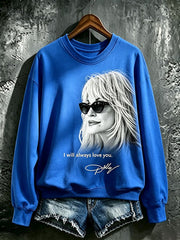 Women's Casual Printed Long-Sleeve Sweatshirt