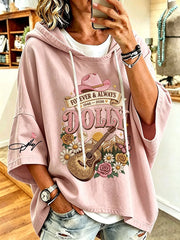 Women's Country Music Legend Tribute Print Hooded Sweatshirt
