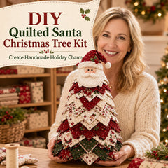✅ 🔥 LAST DAY 50% OFF 🎄 DIY Quilted Santa Christmas Tree Kit – Create a Cozy Handmade Holiday Decoration