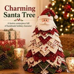 ✅ 🔥 LAST DAY 50% OFF 🎄 DIY Quilted Santa Christmas Tree Kit – Create a Cozy Handmade Holiday Decoration