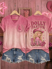 Women's Printed T‐shirt, Tribute to Country Music Legend Dolly Parton
